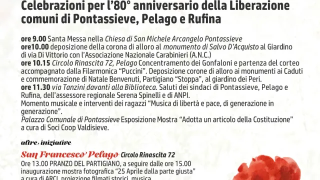 25 Aprile 2025 programma
