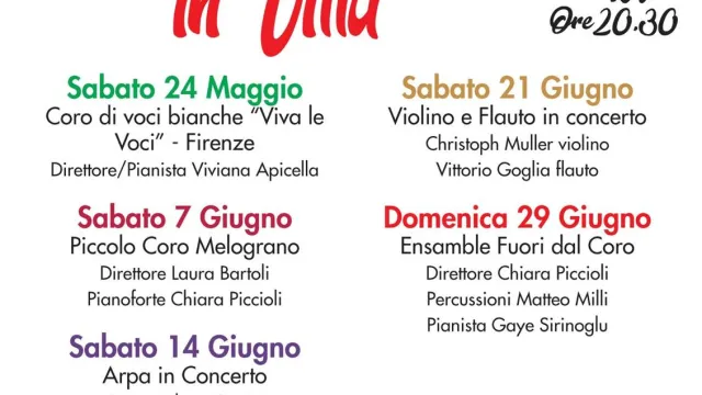 concerti primavera villa poggio reale